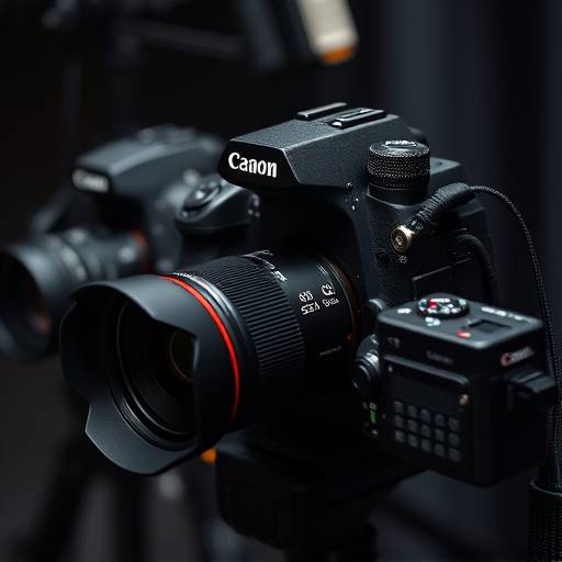 Assortment of professional DSLR and mirrorless cameras